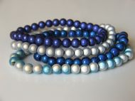 6MM SET DARK BLUE,LIGHT BLUE,NAVY & 2 TONE BLUE/WHITE