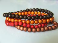 6MM SET DARK BROWN,ORANGE,RED & CARAMEL