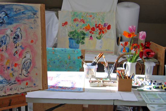 mary maclean - my painting studio, the white house, cromarty