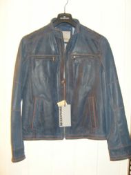 Blue Leather Jacket
