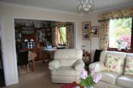 Living room and dining room