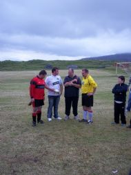 Darren McKay of Durness presents The Marty McKay memorial Quaich to Kirkhill