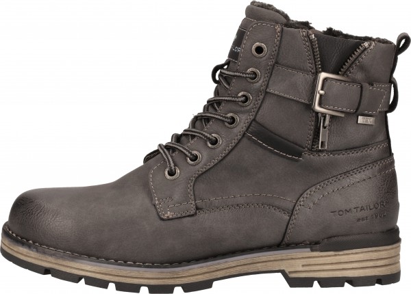 Tom Tailor Stiefelette Lederimitat Grau