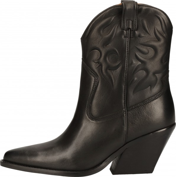Bronx Stiefelette Glattleder Schwarz