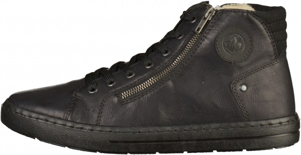 Rieker Sneaker Lederimitat Schwarz Warmfutter