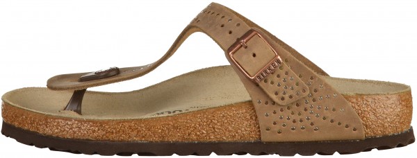 Birkenstock Gizeh Zehensteg Fettleder Tabacco Brown