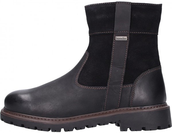 Bama Stiefelette Leder Schwarz Warmfutter