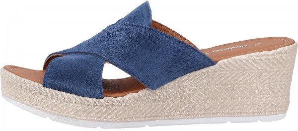 Marco Tozzi Pantoletten Velours/Sympatex Blau