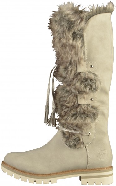 Marco Tozzi Stiefel Lederimitat/Textil Grau Warmfutter