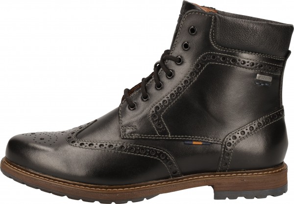 FRETZ men Stiefelette Glattleder Schwarz