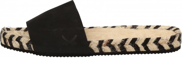 Sansibar Pantoletten Leder Schwarz