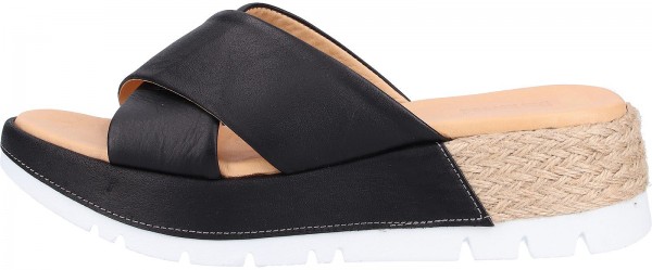 Darkwood Pantoletten Nappaleder Black