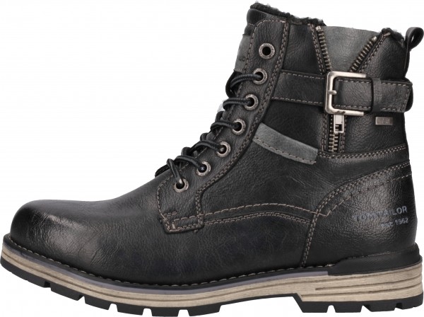 Tom Tailor Stiefelette Lederimitat Schwarz