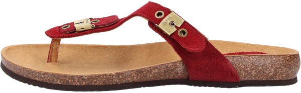 Scholl Zehensteg Leder Rot