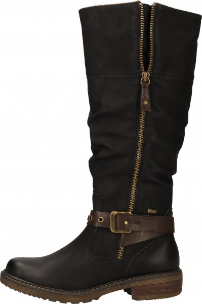 Relife Stiefel Lederimitat Schwarz