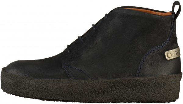 Shabbies Amsterdam Stiefelette Nubukleder Blau
