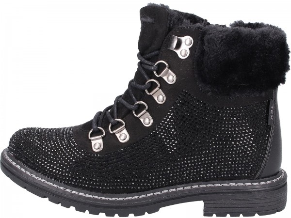 Tom Tailor Stiefelette Textil Schwarz Warmfutter