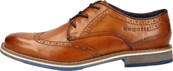 Bugatti Halbschuhe Leder Cognac