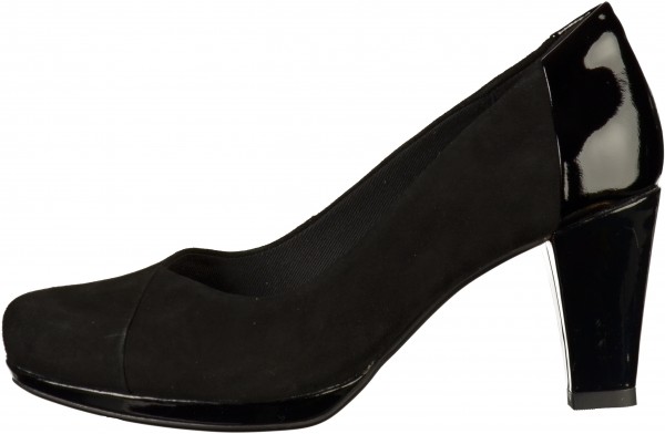 Clarks Pumps Leder Schwarz