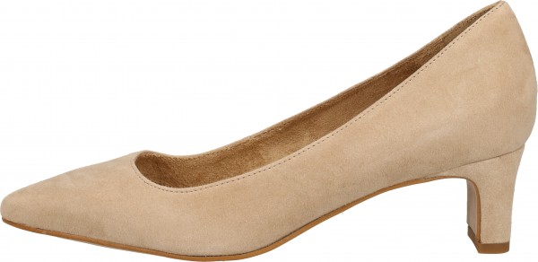 Tamaris Pumps Veloursleder Taupe