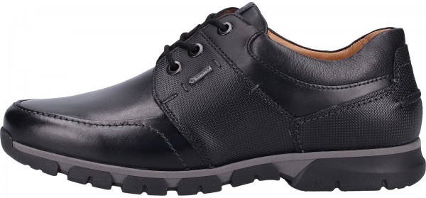 FRETZ men Halbschuhe Glattleder Schwarz