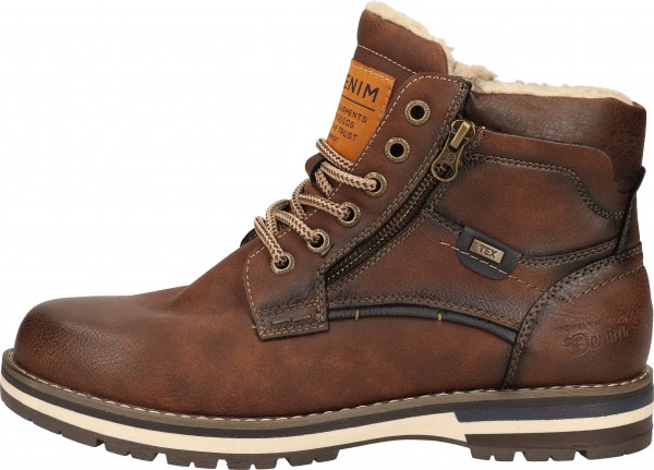 Tom Tailor Stiefelette Lederimitat Braun