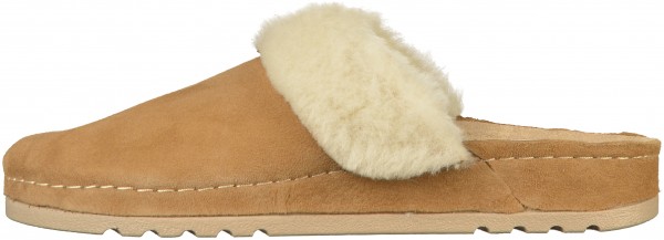 Rohde Pantoletten Textil Braun Warmfutter