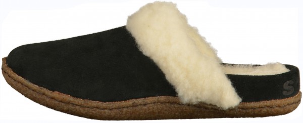 Sorel Pantoletten Leder Schwarz Warmfutter
