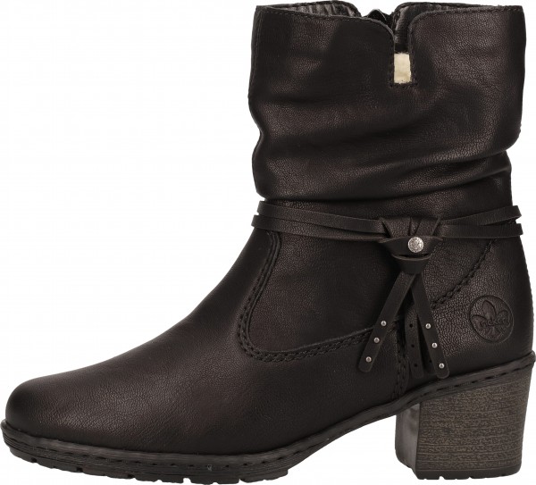 Rieker Stiefelette Lederimitat Schwarz