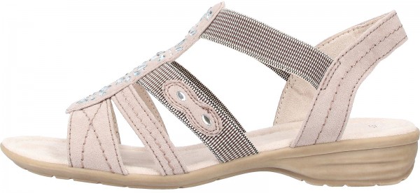 Jana Sandalen Lederimitat/Textil Taupe
