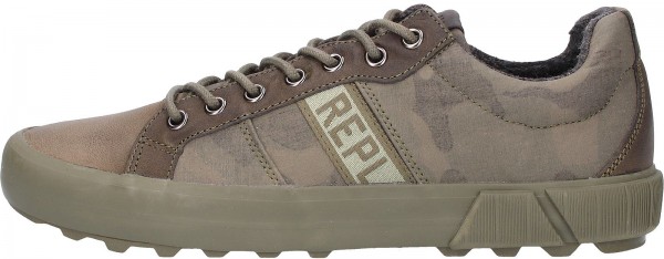 Replay Sneaker Leder/Textil Oliv