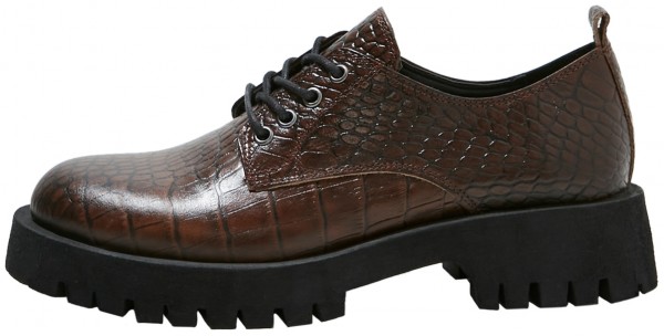 Inuovo Halbschuhe Leder Dunkelbraun