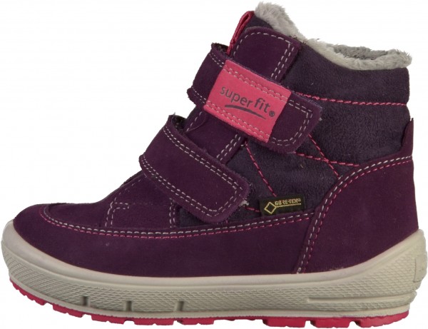 Superfit Stiefelette Leder/Textil Lila Warmfutter