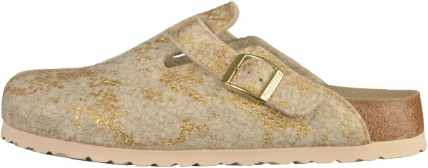 Papillio Boston Clogs Filz Shiny Felt Offwhite