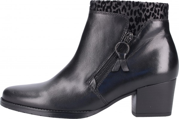 Gabor Stiefelette Glattleder Schwarz/Grau
