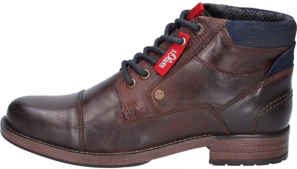 s.Oliver Stiefelette Leder Dunkelbraun