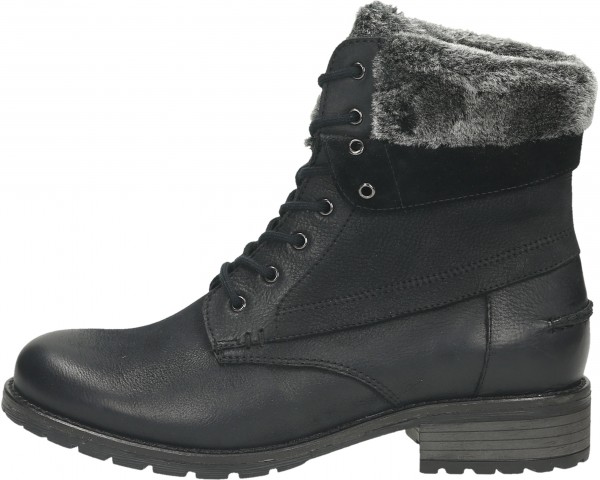 Venturini Milano Stiefelette Leder Schwarz Warmfutter