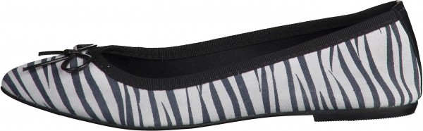 Tamaris Ballerinas Leder Weiß/Schwarz