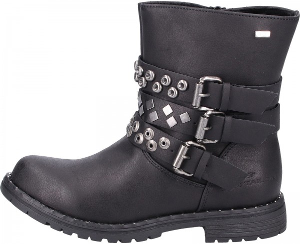 Tom Tailor Stiefelette Lederimitat Schwarz