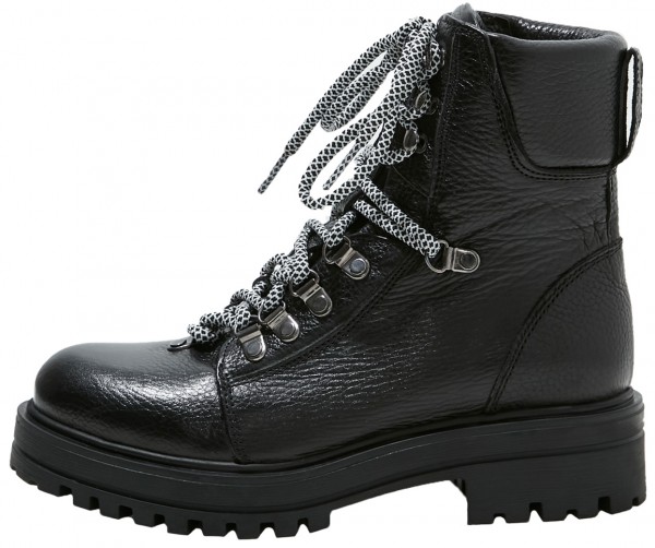 Inuovo Stiefelette Leder Schwarz