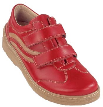 FOOTPRINTS Fresno Halbschuhe Naturleder Beige/Rot