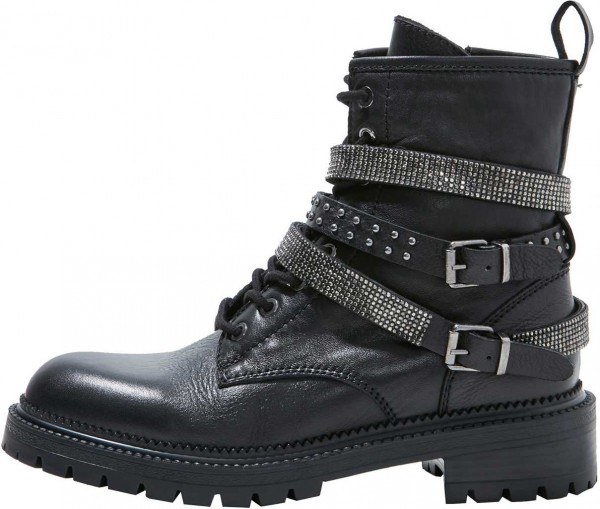 Inuovo Stiefelette Leder Schwarz
