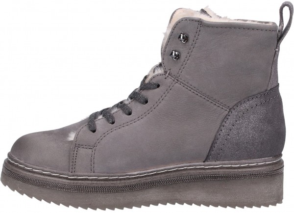 Venturini Milano Stiefelette Nubukleder Grau Warmfutter