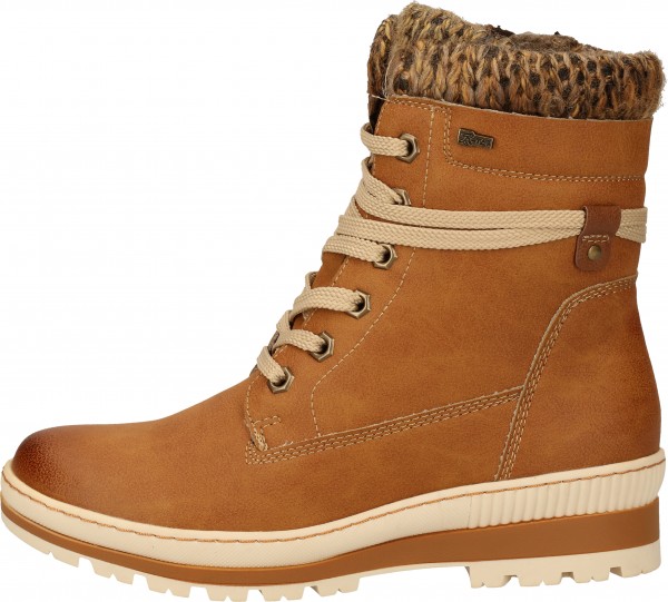 Relife Stiefelette Lederimitat/Textil Camel Warmfutter