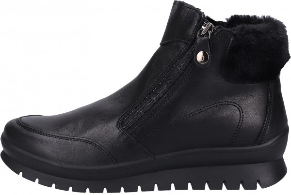 Bama Stiefelette Leder/Textil Schwarz Warmfutter