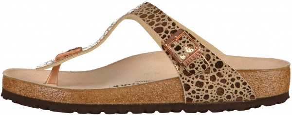 Birkenstock Gizeh Zehensteg Birko-Flor Metallic Stones Copper
