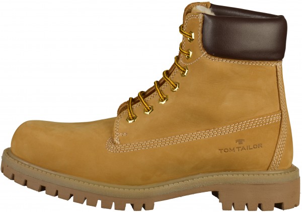 Tom Tailor Stiefelette Leder Camel Warmfutter