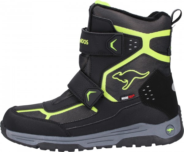 KangaROOS Stiefel Lederimitat/Textil Schwarz