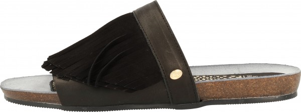 Fred de la Bretoniere Pantoletten Leder Schwarz