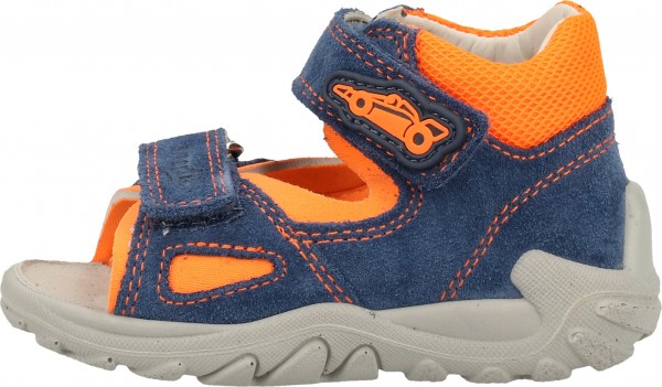 Superfit Sandalen Veloursleder/Textil Blau/Orange